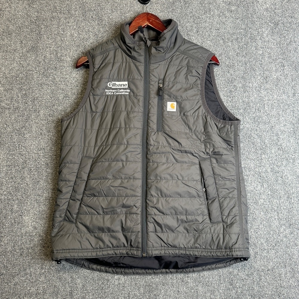 Carhartt Vest‎ Womens Large Gray Rain Defender Insulated Relaxed Fit Quilted Y2K